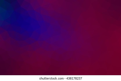 Multicolor dark pink, blue polygonal illustration, which consist of triangles. Geometric background in Origami style with gradient. Triangular design for your business.