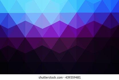 Multicolor dark pink, blue polygonal illustration, which consist of triangles. Geometric background in Origami style with gradient. Triangular design for your business.