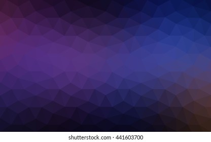 Multicolor dark pink, blue polygonal illustration, which consist of triangles. Geometric background in Origami style with gradient. Triangular design for your business.