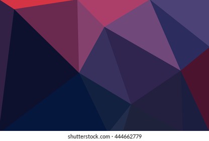 Multicolor dark pink, blue polygonal illustration, which consist of triangles. Geometric background in Origami style with gradient. Triangular design for your business.