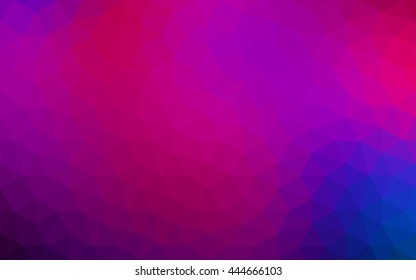Multicolor dark pink, blue polygonal illustration, which consist of triangles. Geometric background in Origami style with gradient. Triangular design for your business.