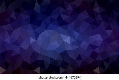 Multicolor dark pink, blue polygonal illustration, which consist of triangles. Geometric background in Origami style with gradient. Triangular design for your business.