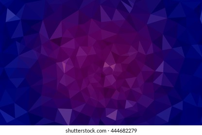 Multicolor dark pink, blue polygonal illustration, which consist of triangles. Geometric background in Origami style with gradient. Triangular design for your business.