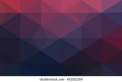 Multicolor dark pink, blue polygonal illustration, which consist of triangles. Geometric background in Origami style with gradient. Triangular design for your business.