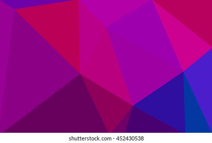 Multicolor dark pink, blue polygonal illustration, which consist of triangles. Geometric background in Origami style with gradient. Triangular design for your business.