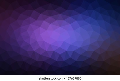Multicolor dark pink, blue polygonal illustration, which consist of triangles. Geometric background in Origami style with gradient. Triangular design for your business.