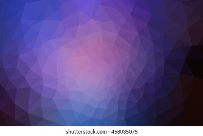 Multicolor dark pink, blue polygonal illustration, which consist of triangles. Geometric background in Origami style with gradient. Triangular design for your business.