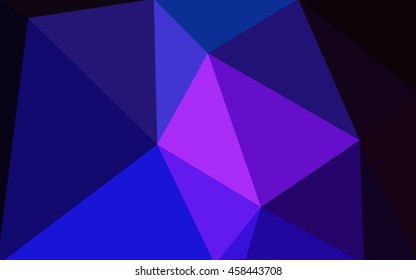 Multicolor dark pink, blue polygonal illustration, which consist of triangles. Geometric background in Origami style with gradient. Triangular design for your business.