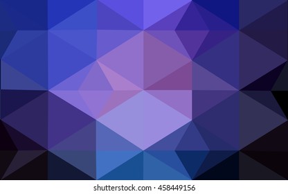 Multicolor dark pink, blue polygonal illustration, which consist of triangles. Geometric background in Origami style with gradient. Triangular design for your business.