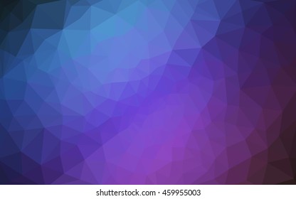 Multicolor dark pink, blue polygonal illustration, which consist of triangles. Geometric background in Origami style with gradient. Triangular design for your business.
