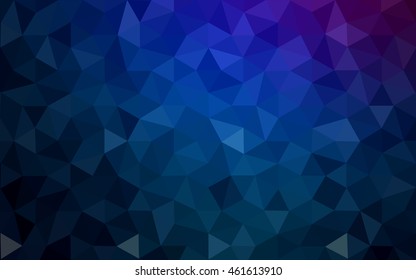 Multicolor dark pink, blue polygonal illustration, which consist of triangles. Geometric background in Origami style with gradient. Triangular design for your business.