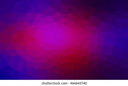 Multicolor dark pink, blue polygonal illustration, which consist of triangles. Geometric background in Origami style with gradient. Triangular design for your business.
