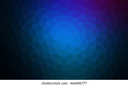 Multicolor dark pink, blue polygonal illustration, which consist of triangles. Geometric background in Origami style with gradient. Triangular design for your business.
