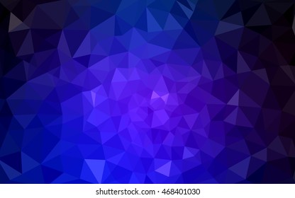 Multicolor dark pink, blue polygonal illustration, which consist of triangles. Geometric background in Origami style with gradient. Triangular design for your business.