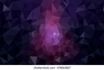 Multicolor dark pink, blue polygonal illustration, which consist of triangles. Geometric background in Origami style with gradient. Triangular design for your business.