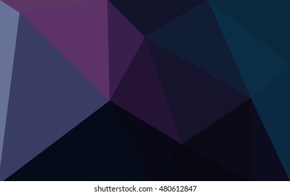 Multicolor dark pink, blue polygonal illustration, which consist of triangles. Geometric background in Origami style with gradient. Triangular design for your business.