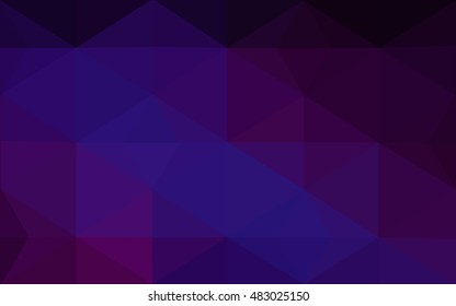 Multicolor dark pink, blue polygonal illustration, which consist of triangles. Geometric background in Origami style with gradient. Triangular design for your business.