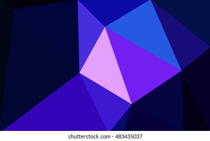 Multicolor dark pink, blue polygonal illustration, which consist of triangles. Geometric background in Origami style with gradient. Triangular design for your business.