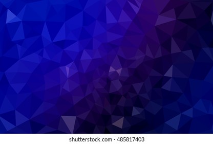 Multicolor dark pink, blue polygonal illustration, which consist of triangles. Geometric background in Origami style with gradient. Triangular design for your business.