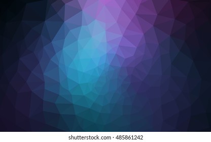 Multicolor dark pink, blue polygonal illustration, which consist of triangles. Geometric background in Origami style with gradient. Triangular design for your business.