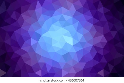 Multicolor dark pink, blue polygonal illustration, which consist of triangles. Geometric background in Origami style with gradient. Triangular design for your business.