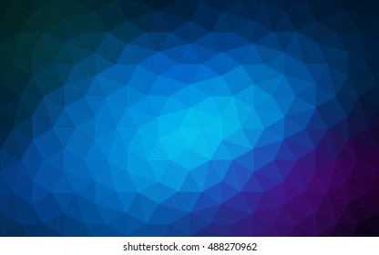 Multicolor dark pink, blue polygonal illustration, which consist of triangles. Geometric background in Origami style with gradient. Triangular design for your business.
