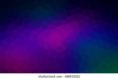 Multicolor dark pink, blue polygonal illustration, which consist of triangles. Geometric background in Origami style with gradient. Triangular design for your business.