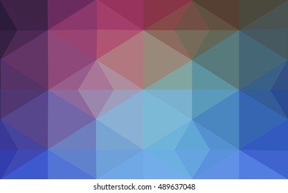 Multicolor dark pink, blue polygonal illustration, which consist of triangles. Geometric background in Origami style with gradient. Triangular design for your business.