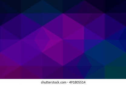 Multicolor dark pink, blue polygonal illustration, which consist of triangles. Geometric background in Origami style with gradient. Triangular design for your business.