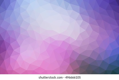 Multicolor dark pink, blue polygonal illustration, which consist of triangles. Geometric background in Origami style with gradient. Triangular design for your business.