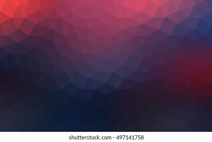 Multicolor dark pink, blue polygonal illustration, which consist of triangles. Geometric background in Origami style with gradient. Triangular design for your business.