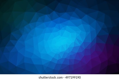 Multicolor dark pink, blue polygonal illustration, which consist of triangles. Geometric background in Origami style with gradient. Triangular design for your business.