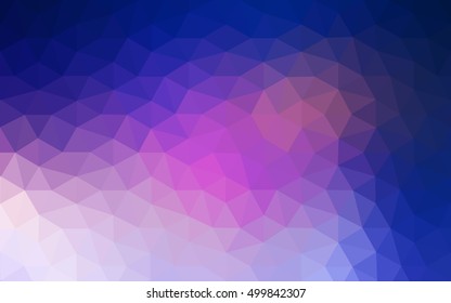 Multicolor dark pink, blue polygonal illustration, which consist of triangles. Geometric background in Origami style with gradient. Triangular design for your business.