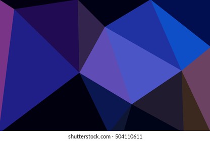 Multicolor dark pink, blue polygonal illustration, which consist of triangles. Geometric background in Origami style with gradient. Triangular design for your business.