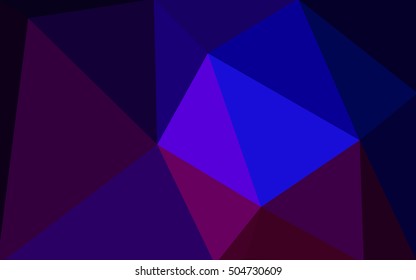 Multicolor dark pink, blue polygonal illustration, which consist of triangles. Geometric background in Origami style with gradient. Triangular design for your business.