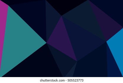 Multicolor dark pink, blue polygonal illustration, which consist of triangles. Geometric background in Origami style with gradient. Triangular design for your business.