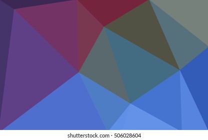 Multicolor dark pink, blue polygonal illustration, which consist of triangles. Geometric background in Origami style with gradient. Triangular design for your business.