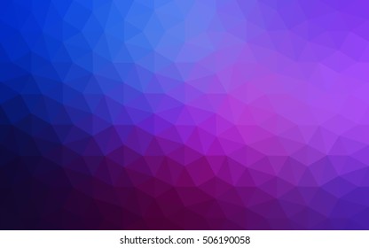 Multicolor dark pink, blue polygonal illustration, which consist of triangles. Geometric background in Origami style with gradient. Triangular design for your business.