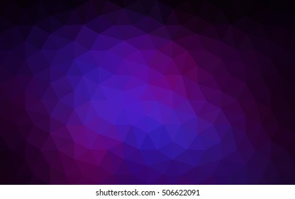 Multicolor dark pink, blue polygonal illustration, which consist of triangles. Geometric background in Origami style with gradient. Triangular design for your business.