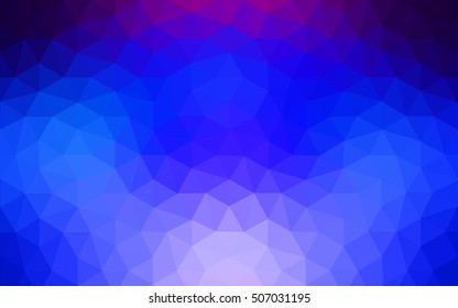 Multicolor dark pink, blue polygonal illustration, which consist of triangles. Geometric background in Origami style with gradient. Triangular design for your business.