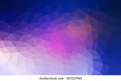 Multicolor dark pink, blue polygonal illustration, which consist of triangles. Geometric background in Origami style with gradient. Triangular design for your business.