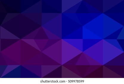 Multicolor dark pink, blue polygonal illustration, which consist of triangles. Geometric background in Origami style with gradient. Triangular design for your business.