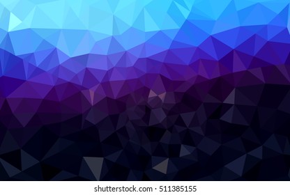 Multicolor dark pink, blue polygonal illustration, which consist of triangles. Geometric background in Origami style with gradient. Triangular design for your business.