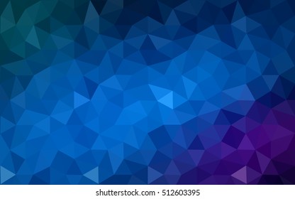 Multicolor dark pink, blue polygonal illustration, which consist of triangles. Geometric background in Origami style with gradient. Triangular design for your business.