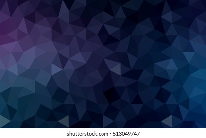 Multicolor dark pink, blue polygonal illustration, which consist of triangles. Geometric background in Origami style with gradient. Triangular design for your business.