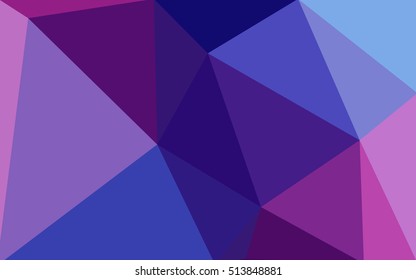 Multicolor dark pink, blue polygonal illustration, which consist of triangles. Geometric background in Origami style with gradient. Triangular design for your business.