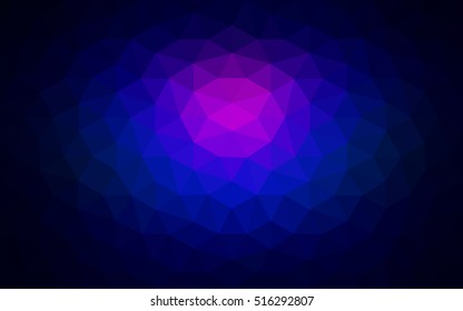 Multicolor dark pink, blue polygonal illustration, which consist of triangles. Geometric background in Origami style with gradient. Triangular design for your business.