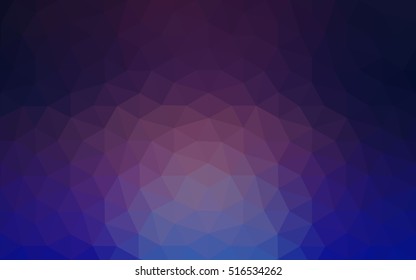 Multicolor dark pink, blue polygonal illustration, which consist of triangles. Geometric background in Origami style with gradient. Triangular design for your business.