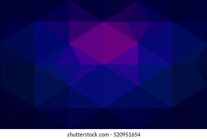 Multicolor dark pink, blue polygonal illustration, which consist of triangles. Geometric background in Origami style with gradient. Triangular design for your business.