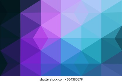 Multicolor dark pink, blue polygonal illustration, which consist of triangles. Geometric background in Origami style with gradient. Triangular design for your business.